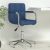 Obrotowe krzesło biurowe, niebieskie, tapicerowane tkaniną