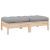 2-osobowa sofa ogrodowa z szarymi poduszkami, drewno sosnowe