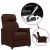 Fotel ułatwiający wstawanie, brązowy, sztuczna skóra