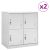 Szafki zamykane, 2 szt., jasnoszare, 90x45x92,5 cm, stalowe