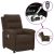 Elektryczny fotel masujący, ciemnobrązowy, obity tkaniną