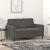 Sofa 2-osobowa, ciemnoszary, 120 cm, tapicerowana aksamitem