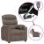 Elektryczny fotel masujący, taupe, tkanina