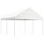 Namiot ogrodowy z dachem, biały, 4,46x4,08x3,22 m, polietylen
