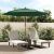 Parasol ogrodowy na drewnianym słupku, zielony, 299x240 cm