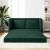Sofa podłogowa 2-w-1, ciemnozielona, 122x204x55 cm, aksamit