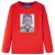 Koszulka dziecięca z długimi rękawami, czerwona, 104