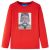 Koszulka dziecięca z długimi rękawami, czerwona, 128