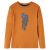Koszulka dziecięca z długimi rękawami, ciemna ochra, 128