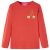 Koszulka dziecięca z długimi rękawami, palona czerwień, 104