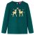 Koszulka dziecięca z długimi rękawami, ciemna zieleń, 104