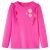 Koszulka dziecięca z długimi rękawami, ciemny róż, 116