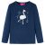 Koszulka dziecięca z długimi rękawami, granatowa, 104