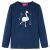 Koszulka dziecięca z długimi rękawami, granatowa, 140