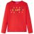 Koszulka dziecięca z długimi rękawami, czerwona, 128