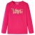 Koszulka dziecięca z długimi rękawami, jaskrawy róż, 128