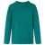 Koszulka dziecięca z długimi rękawami, prążkowana, ciemnozielona, 128