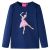Koszulka dziecięca z długimi rękawami, granatowa, 128