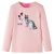 Koszulka dziecięca z długimi rękawami, jasny róż, 128