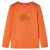 Koszulka dziecięca z długimi rękawami, palony pomarańcz, 140