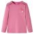 Koszulka dziecięca z długimi rękawami, malinowa, 128
