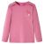 Koszulka dziecięca z długimi rękawami, malinowa, 140