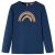 Koszulka dziecięca z długimi rękawami, granatowa, 128
