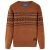 Sweter dziecięcy z dzianiny, koniakowy, 116