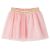 Spódniczka dziecięca z tiulem, jasnoróżowa, 140