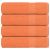Ręczniki do rąk, 4 szt., pomarańczowe, 50x100 cm, bawełna 100%