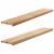 Parapety 2 szt., surowe, 140x25x2 cm, lite drewno dębowe