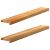 Parapety 2 szt., jasnobrązowy, 100x15x2 cm, lite drewno dębowe