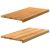 Parapety 2 szt., jasnobrązowy, 80x40x2 cm, lite drewno dębowe