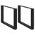 Nogi do stolika kawowego w kształcie litery U 2 szt. Czarne 60x(42-43) cm Stal