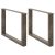 Nogi do stolika kawowego w kształcie litery U 2 szt. Naturalna stal 70x(42-43) cm Stal