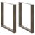 Nogi do stołu jadalnego w kształcie litery U 2 szt. Naturalna stal 80x(72-73) cm Stal