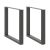 Nogi do stołu jadalnego w kształcie litery U 2 szt. Antracyt 90x(72-73) cm Stal