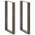 Nogi do stołu barowego w kształcie litery U 2 szt. Naturalna stal 60x(100-101) cm Stal