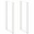 Nogi do stołu barowego w kształcie litery U 2 szt. Białe 60x(110-111) cm Stal