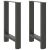 Nogi do stołu jadalnego Antracyt 2 szt. 50x(72-73) cm Stal