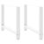 Nogi do stołu jadalnego białe 2 szt. 90x(72-73) cm stal