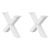 Nogi do stolika kawowego w kształcie litery X 2 szt. Białe 70x(42-43) cm Stal