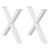 Nogi do stołu jadalnego w kształcie litery X 2 szt. Białe 90x(72-73) cm Stal