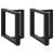 Nogi do stolika kawowego w kształcie litery T 2 szt. Czarne 50x25x(42-43) cm Stal