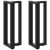 Nogi do stołu konsolowego w kształcie litery T 2 szt. Czarne 25x28x(72-73) cm Stal