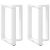 Nogi do stołu jadalnego w kształcie litery T 2 szt. Białe 50x35x(72-73) cm Stal