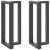 Nogi do stołu barowego w kształcie litery T 2 szt. Antracyt 50x35x(90-91) cm Stal