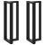 Nogi do stołu barowego w kształcie litery T 2 szt. Czarne 40x35x(110-111) cm Stal