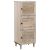 Highboard z półką Biały 40 x 33 x 110 cm lite drewno mango