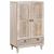Highboard z szufladą Biały 60 x 33 x 100 cm lite drewno mango